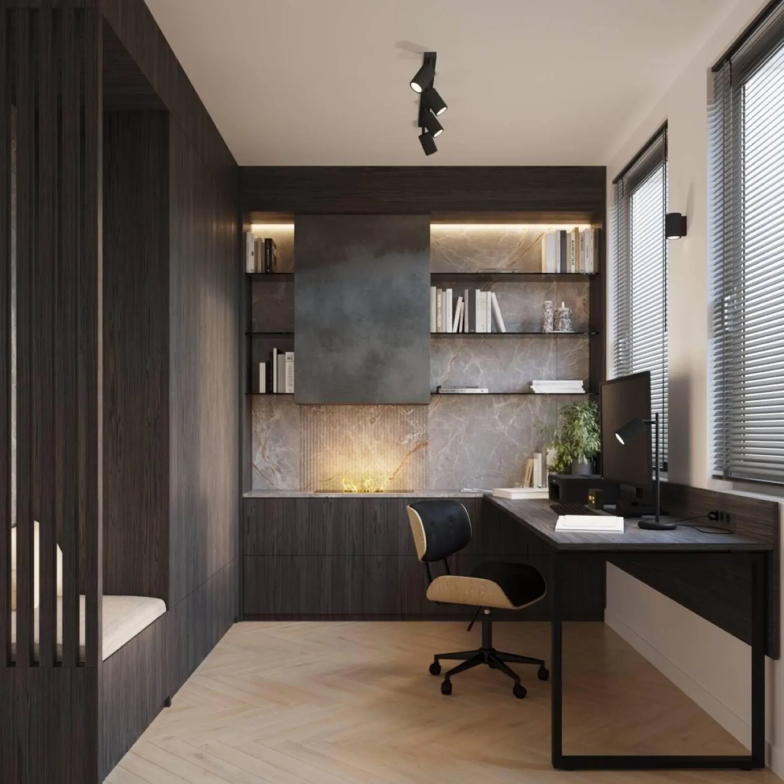 Lampa biurkowa KARBON czarna (SL.1586) - Sollux Lighting