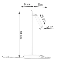 Lampa biurkowa PASTELO biała (SL.1468) - Sollux Lighting