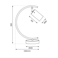Lampa Biurkowa Ricky Złota (ML0693) - Milagro