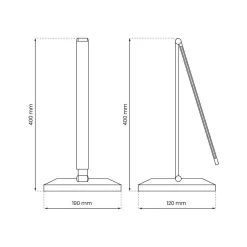 Lampa biurkowa z ładowaniem indukcyjnym VARIO BLACK LED (ML8866) - Milagro