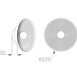 Lampa ścienna ILUSIONI biała 26 cm (ST-F059 WHITE) - Step into Design