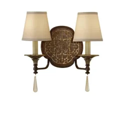Lampa ścienna, kinkiet MARCELLA kol. BRĄZOWO-BEŻOWY (FE/MARCELLA2) - Feiss- Elstead Lighting