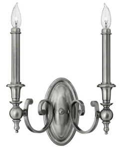 Lampa ścienna, kinkiet YORKTOWN kol. ANTYCZNY NIKIEL (HK/YORKTOWN2) - Hinkley - Elstead Lighting