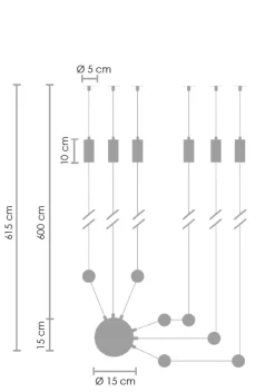 Lampa ścienna LINEA-6 WALL (XT012-6W) - Step into Design