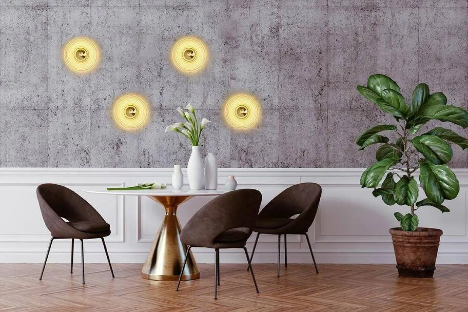 Lampa ścienna ONDA złota (MSE1501100146) - Moosee