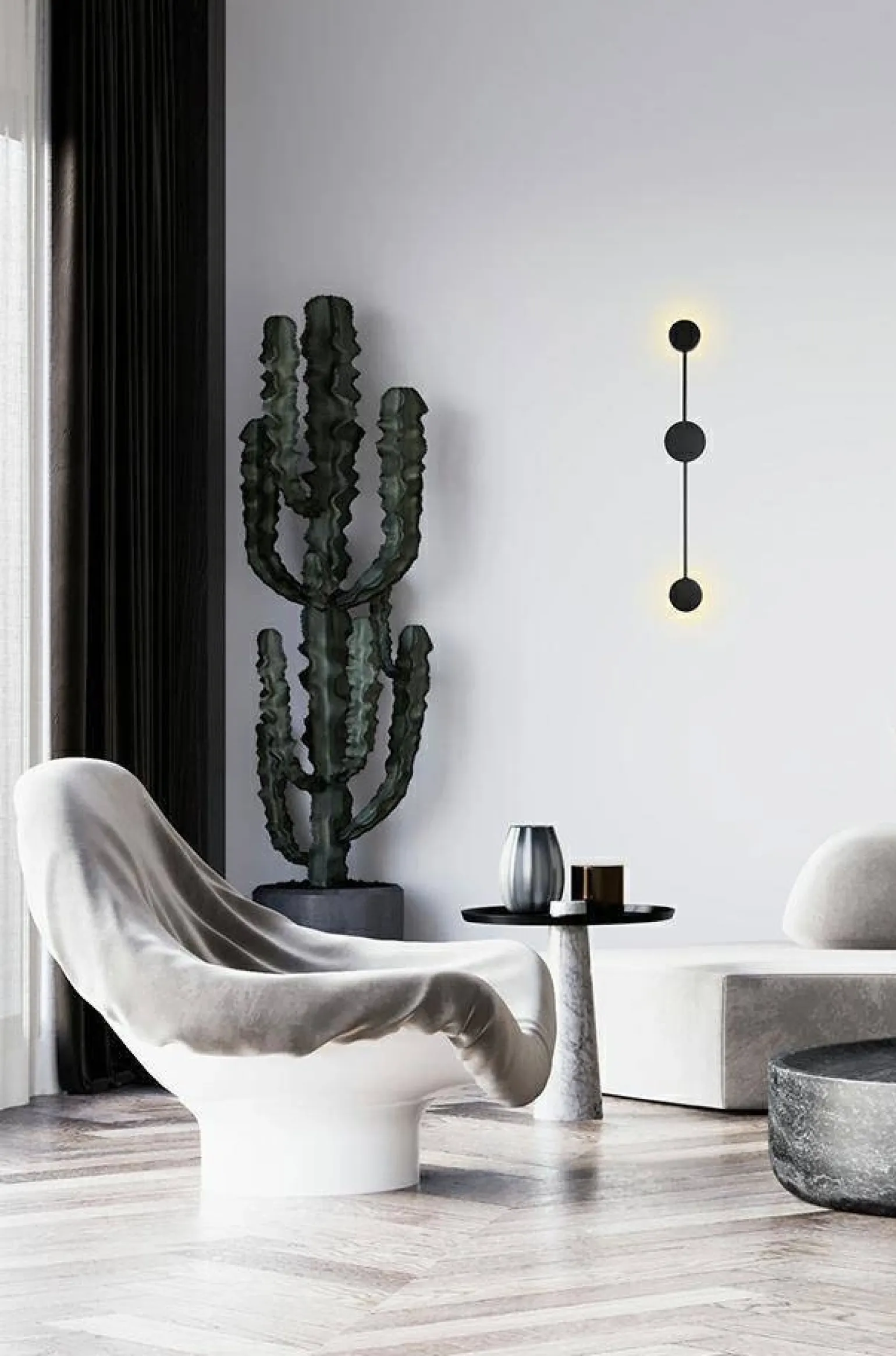 Lampa ścienna SHADOW 2 CLOSE czarna (MSE010100246) - Moosee