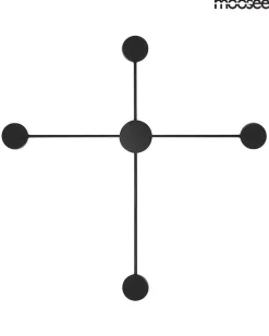 Lampa ścienna SHADOW 4 CLOSE czarna (MSE010100245) - Moosee