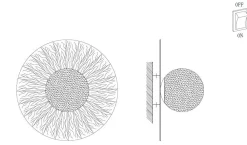 Lampa ścienna SUN L złota 40 cm (ST-FB230946-D40) - Step into Design