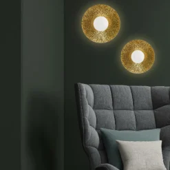 Lampa ścienna SUN S złota 20 cm (ST-FB230946-D20) - Step into Design