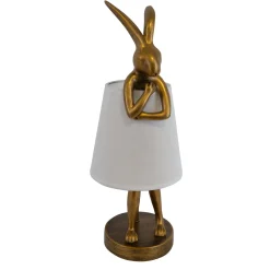 Lampa na komodę w sypialni Zajączek Haas S Złoty (TL0107-S) - Yaskr