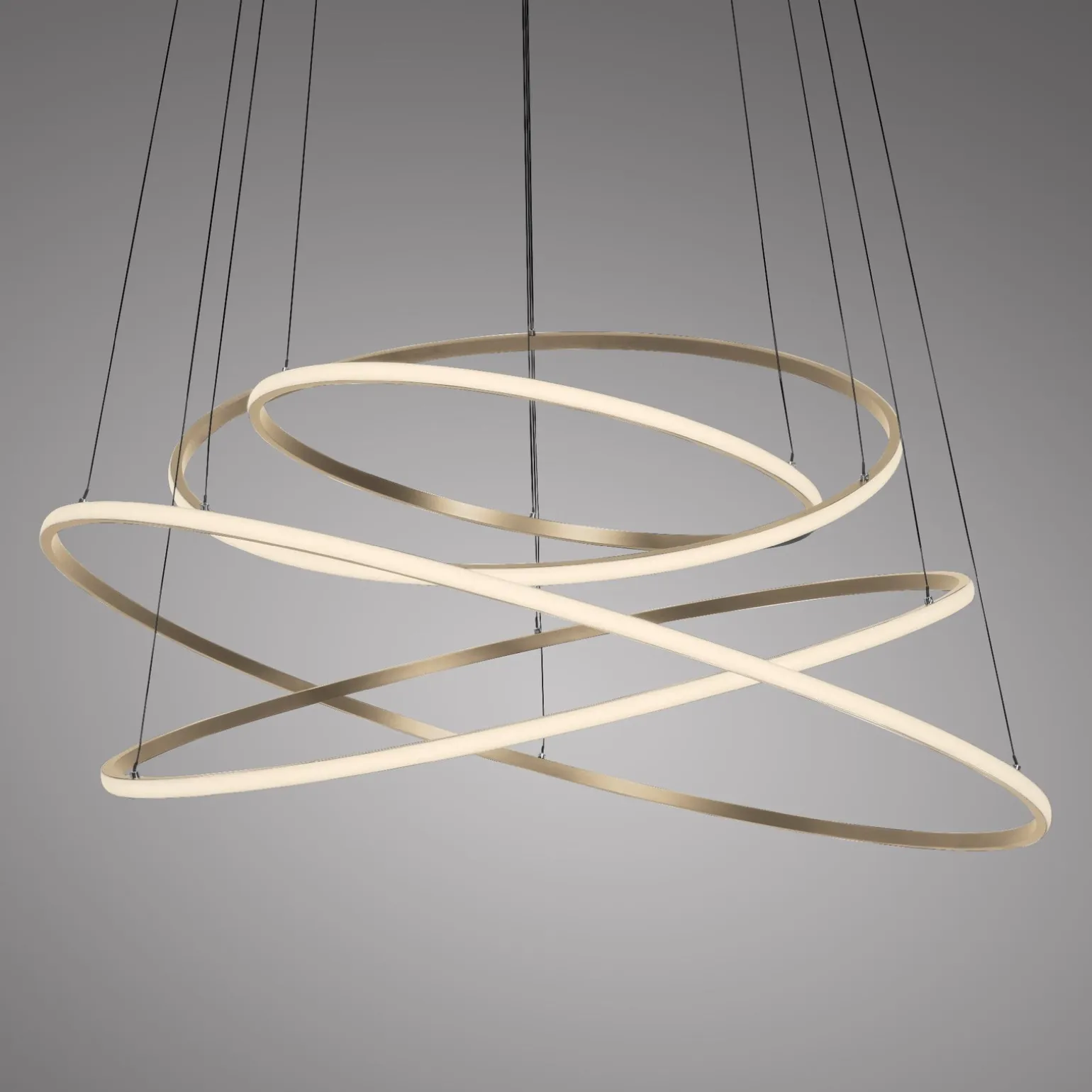 Lampa na pilota, z płynną regulacją wysokości PURE E-FLYING RINGS BRĄZOWA (2566-97) - Paul Neuhaus