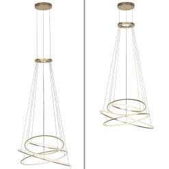 Lampa na pilota, z płynną regulacją wysokości PURE E-FLYING RINGS BRĄZOWA (2566-97) - Paul Neuhaus