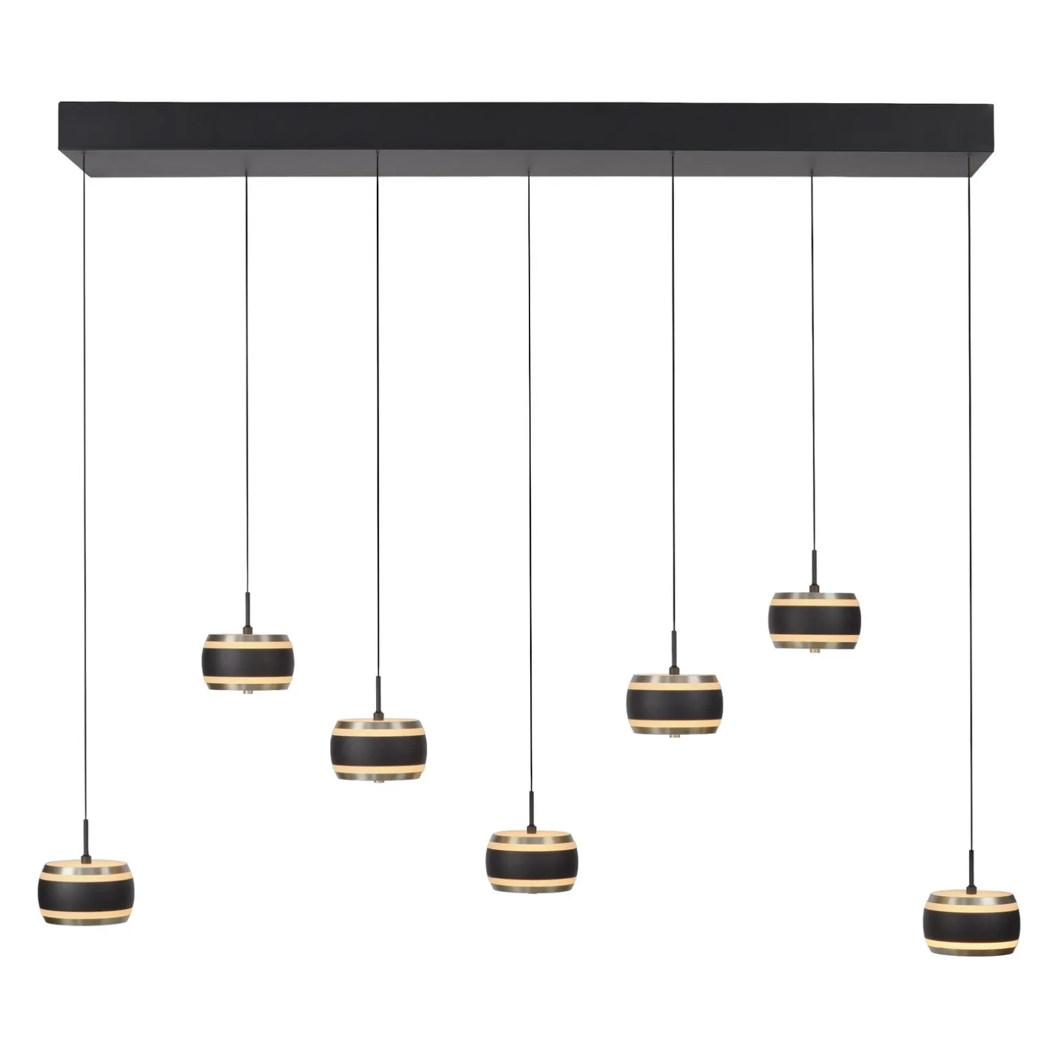 Lampa na pilota, z regulacją światła i wysokości PURE FALLING RINGS CZARNA (2505-18) - Paul Neuhaus