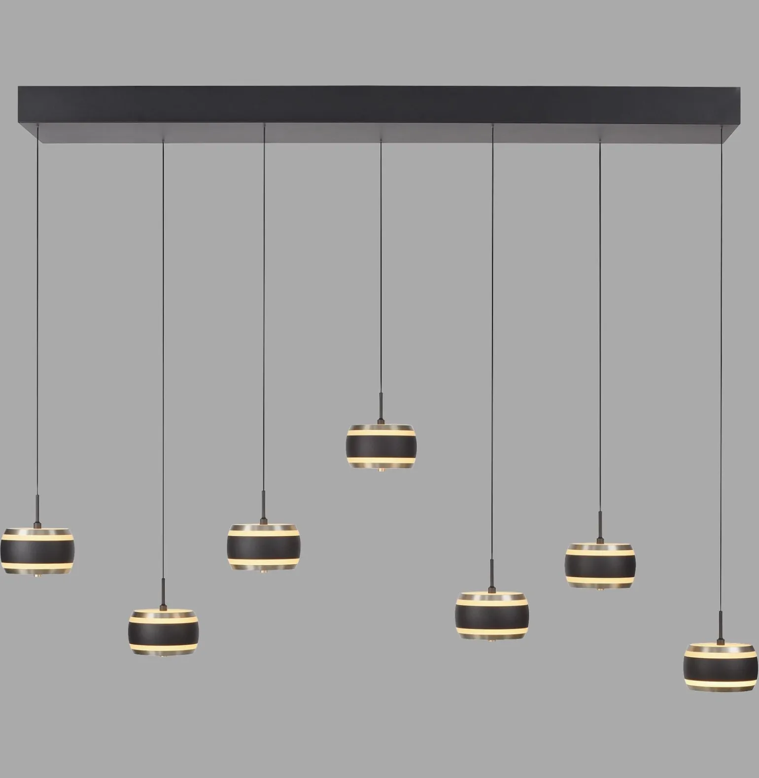 Lampa na pilota, z regulacją światła i wysokości PURE FALLING RINGS CZARNA (2505-18) - Paul Neuhaus