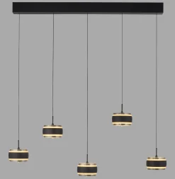 Lampa na pilota, z regulacją światła i wysokości PURE FALLING RINGS CZARNA (2504-18) - Paul Neuhaus