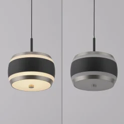 Lampa na pilota, z regulacją światła i wysokości PURE FALLING RINGS CZARNA (2503-18) - Paul Neuhaus