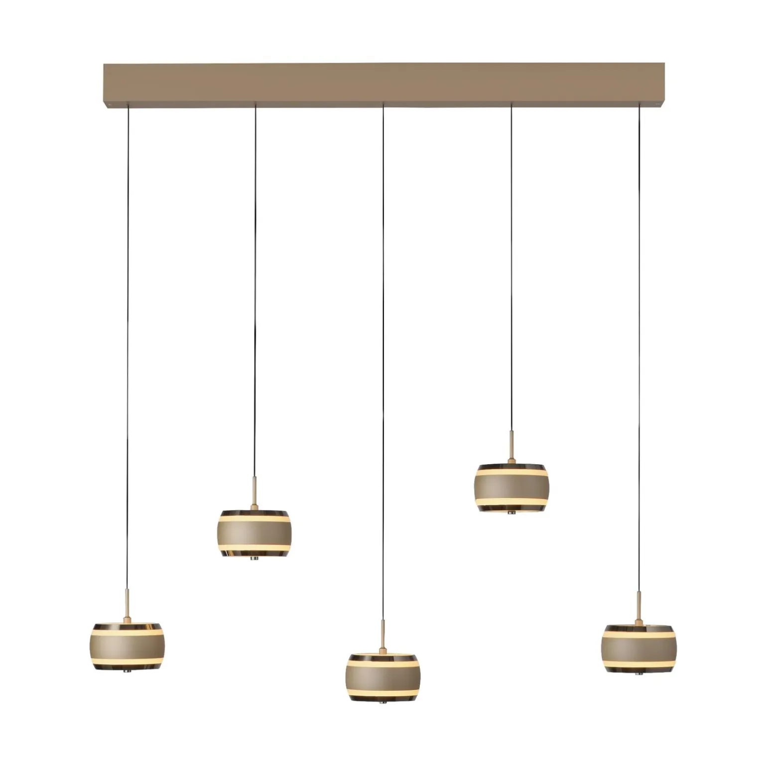 Lampa na pilota, z regulacją światła i wysokości PURE FALLING RINGS BRĄZOWY/CHROM (2504-97) - Paul Neuhaus