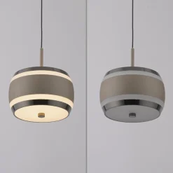 Lampa na pilota, z regulacją światła i wysokości PURE FALLING RINGS BRĄZOWA/CHROM (2503-97) - Paul Neuhaus