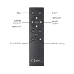 Lampa na pilota, z regulacją światła i wysokości PURE FALLING RINGS BRĄZOWY/CHROM (2505-97) - Paul Neuhaus