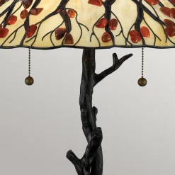 Lampa na stół w stylu Tiffany - Lampa Whispering Valiant brąz (QZ-WHISPERING-TL-VB) - Elstead Lighting