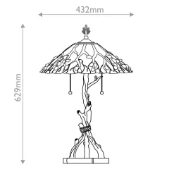Lampa na stół w stylu Tiffany - Lampa Whispering Valiant brąz (QZ-WHISPERING-TL-VB) - Elstead Lighting