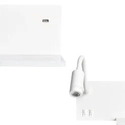 Lampa nocna z półką SHELF WHITE LED 4W+5W+2W (ML6343) - Milagro