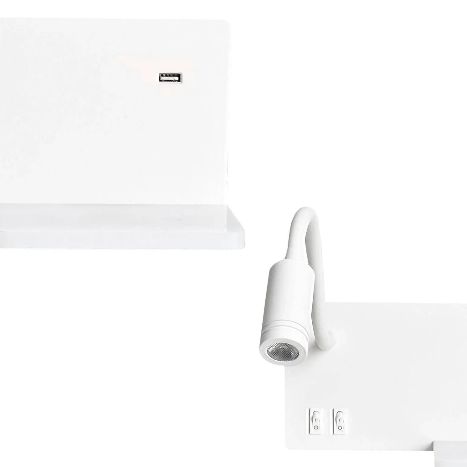 Lampa nocna z półką SHELF WHITE LED 4W+5W+2W (ML6343) - Milagro