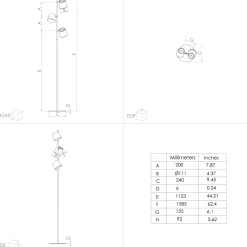 Lampa Podłogowa ALTAMIRA czarna (39987) - EGLO