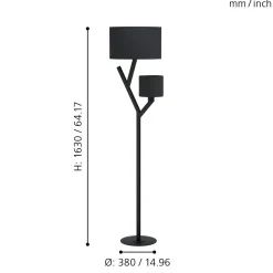Lampa Podłogowa BALNARIO czarna (39889) - EGLO
