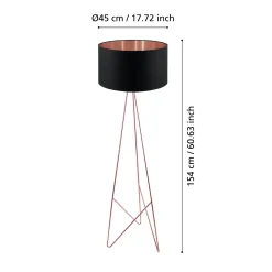 Lampa Podłogowa CAMPORALE miedź (39229) - EGLO