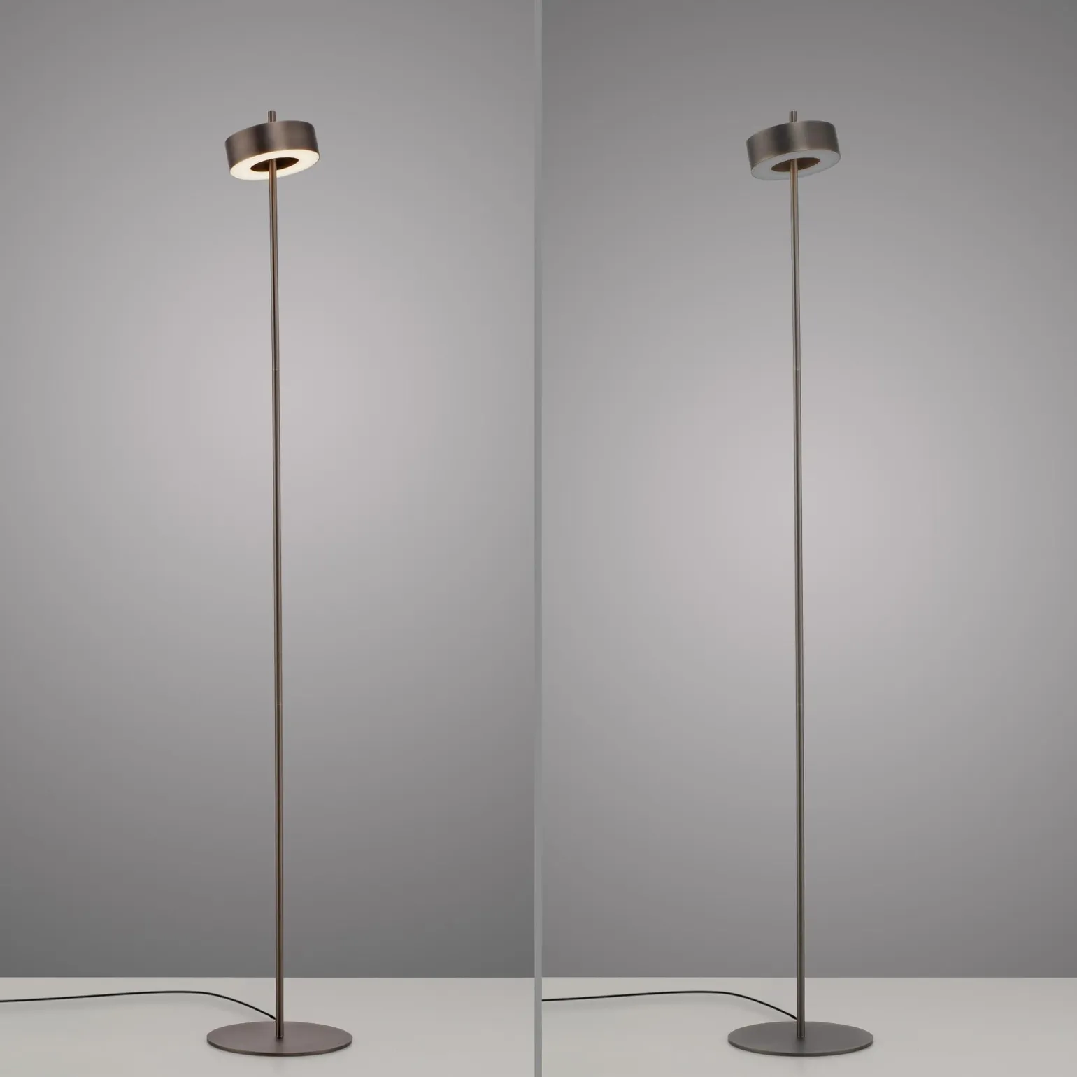 Lampa podłogowa ściemnialna, sterowana Smart Q-ROTATE BRĄZOWA (324-34) - Paul Neuhaus