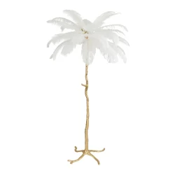Lampa podłogowa EMU pióra białe 170 cm (ST-DN127-F white) - Step into Design