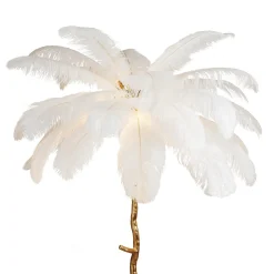 Lampa podłogowa EMU pióra białe 170 cm (ST-DN127-F white) - Step into Design