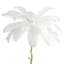 Lampa podłogowa EMU pióra białe 170 cm (ST-DN127-F white) - Step into Design