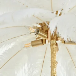 Lampa podłogowa EMU pióra białe 170 cm (ST-DN127-F white) - Step into Design