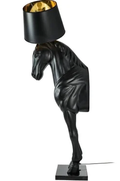 Lampa podłogowa KOŃ HORSE STAND M czarna - włókno szklane (JB001L) - King Home