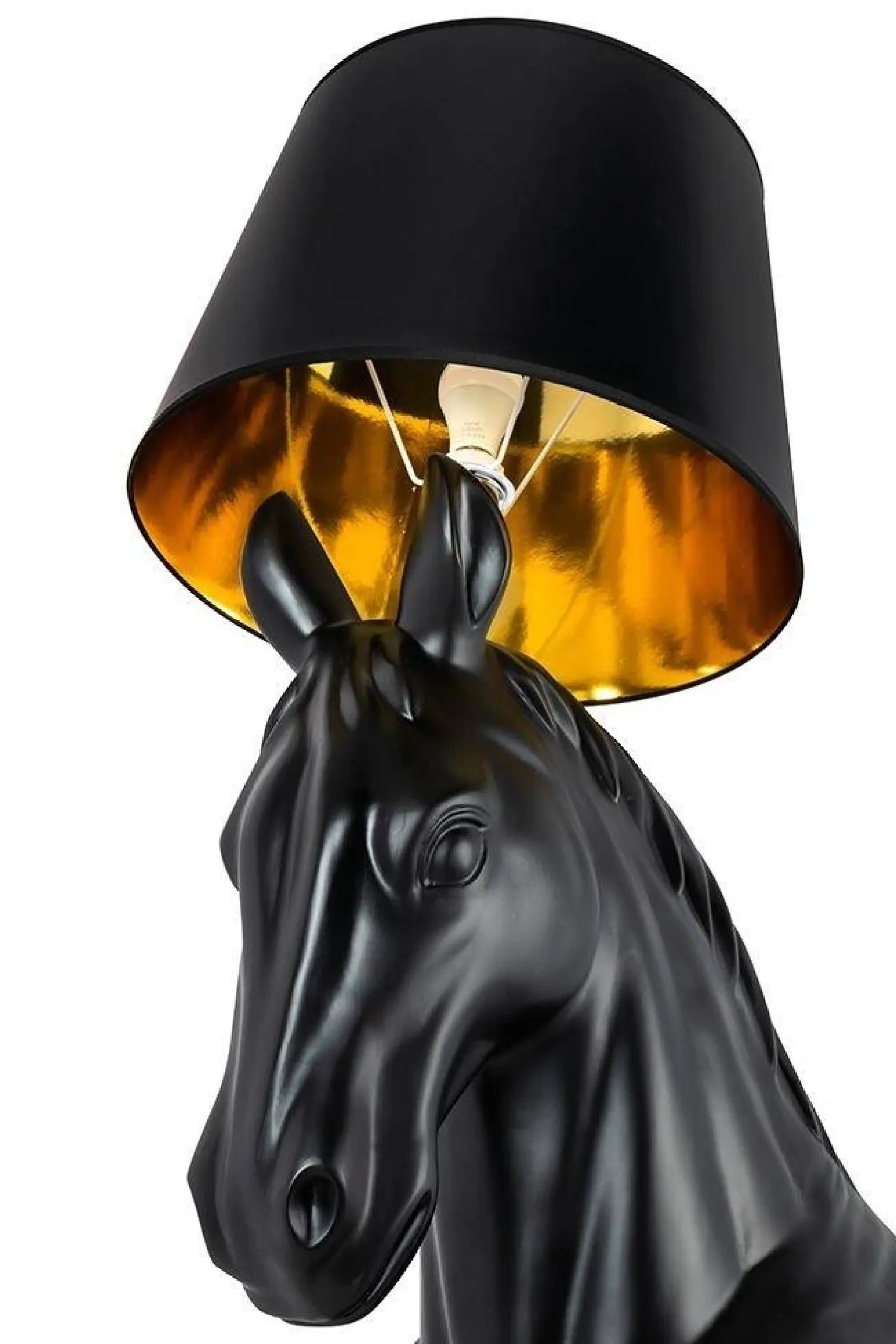 Lampa podłogowa KOŃ HORSE STAND M czarna - włókno szklane (JB001L) - King Home