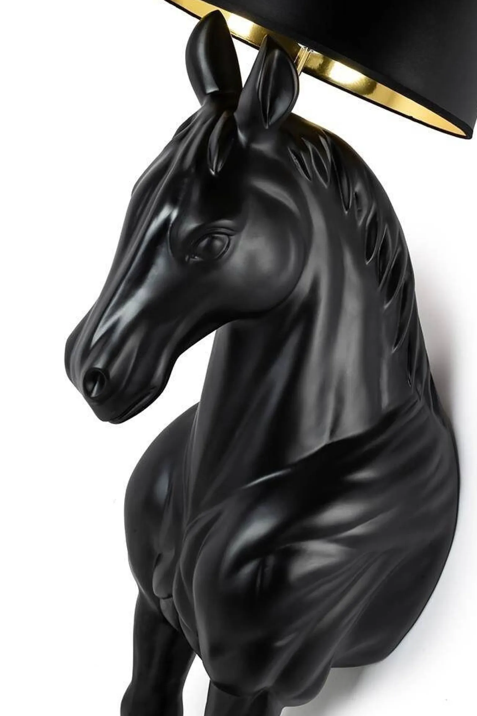 Lampa podłogowa KOŃ HORSE STAND M czarna - włókno szklane (JB001L) - King Home