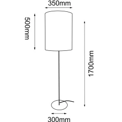 Lampa podłogowa Lamego F Wąska - Czarna (1700 mm) (2021) - Shilo