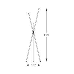 Lampa podłogowa LAUTARO czarna (1005) - Zuma Line