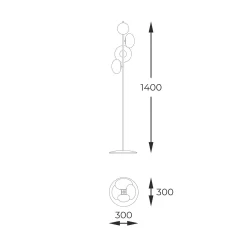 Lampa podłogowa OMI złota (1177) - Zuma Line