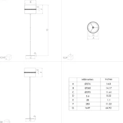 Lampa Podłogowa PARAGUAIO czarna (390036) - EGLO