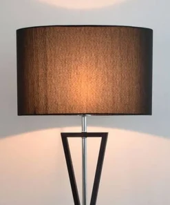 Lampa podłogowa Sand Glass czarna (Abigali-FSG-B-E27)