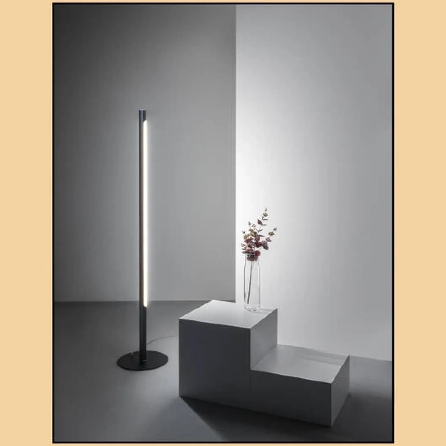 Lampa podłogowa THIN TUBE LED SZARA (26551-L927-D9-00-84) - Aqform