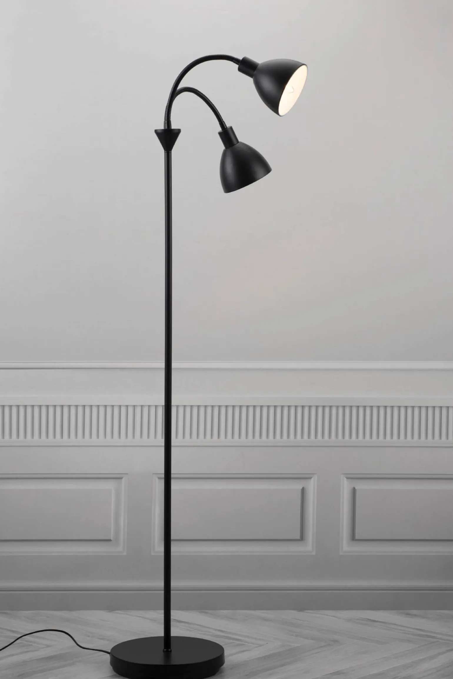 Lampa podłogowa z 2 kloszami RAY Nordlux E14 2X40W Metal Czarny