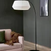Lampa podłogowa z bawełnianym abażurem DICTE Nordlux E27 60W Tekstylia Biały