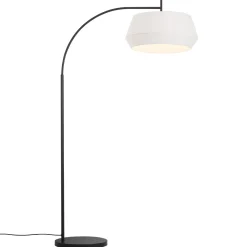 Lampa podłogowa z bawełnianym abażurem DICTE Nordlux E27 60W Tekstylia Biały