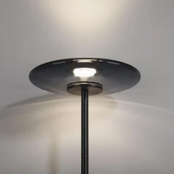 Lampa podłogowa z dotykowym ściemniaczem PURE VITRUM SZARY (481-15) - Paul Neuhaus