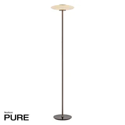Lampa podłogowa z dotykowym ściemniaczem PURE VITRUM CIEMNOMETALOWO-BRĄZOWY (481-34) - Paul Neuhaus