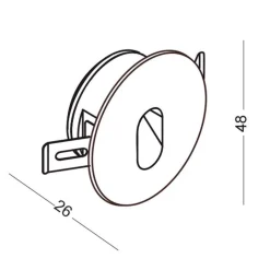 Lampa Schodowa LESEL 002 (100201102) - Elkim Lighting